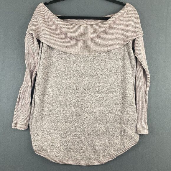 No Frills LA Off The Shoulder Knit Top Lavender Womens XL - Picture 1 of 5